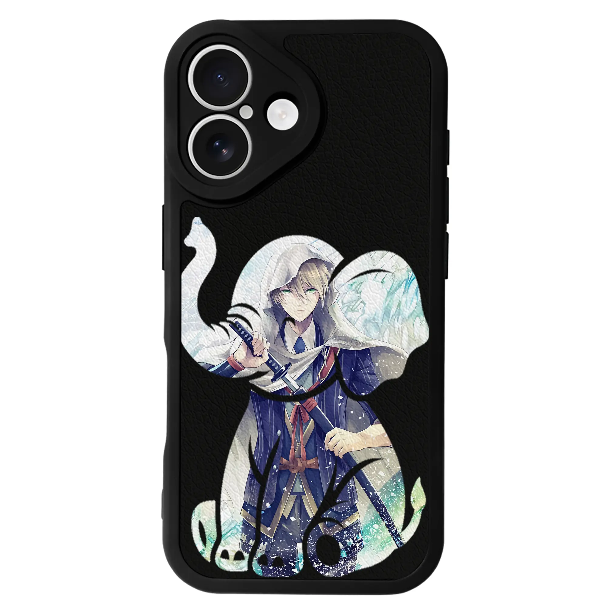 刀剣乱舞 グッズ,山姥切国広 - IPhone 16シリーズ対応 ・ シリコンスマホケース ・ レザー調 ・ 高精度フィット ・ 耐衝撃 ・ ワイヤレス充電対応 ・ 精密カット